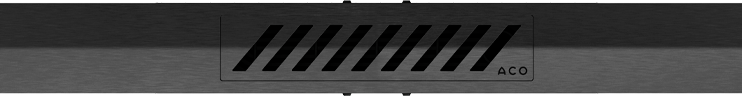 ACO ShowerDrain S+ Duschrinne Designrost Stripes schwarz