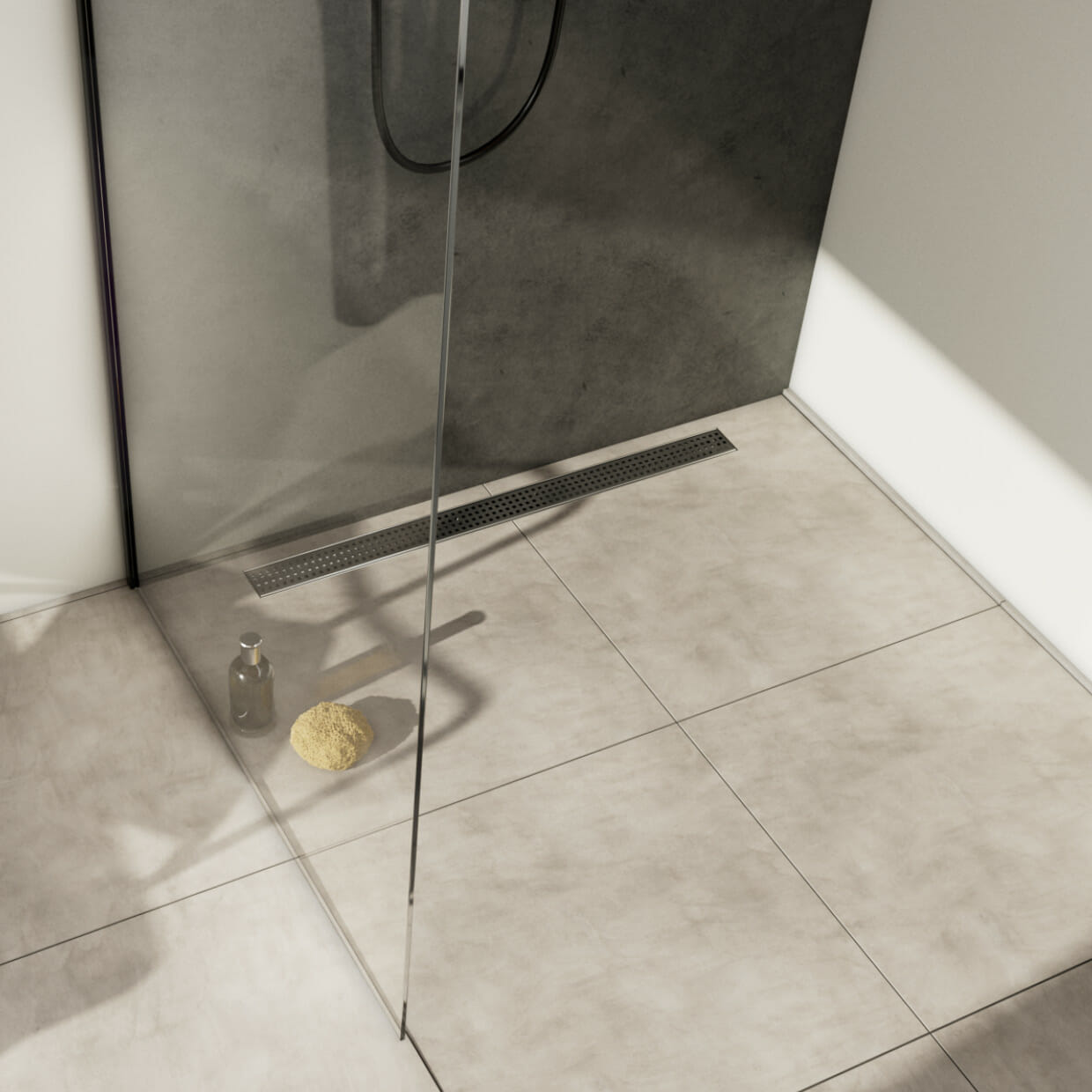 bodenebene ACO ShowerDrain C Duschrinne Edelstahl Designrost Quadrato Square Duschplatz